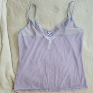 Gilligan And O'Malley Lavender Lace Trim Camisole Size XL